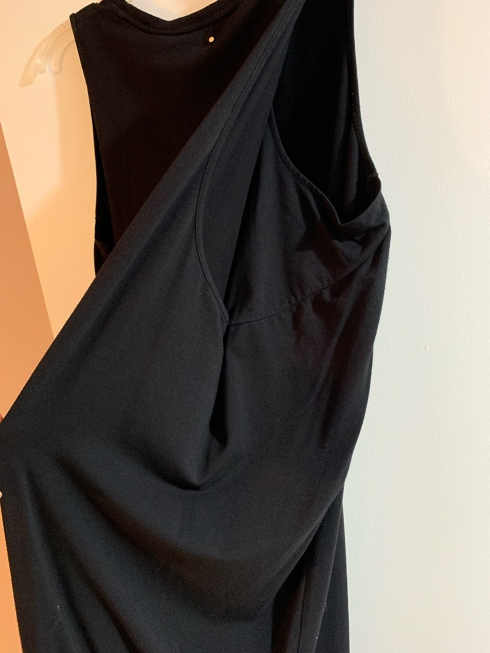 Cuyana Black Sleeveless Drape-Back midi dress - Picture 8 of 12